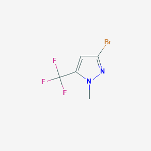 molecular formula C5H4BrF3N2 B2777546 3-bromo-1-methyl-5-(trifluoromethyl)-1H-pyrazole CAS No. 1781113-39-0