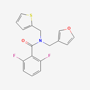 molecular formula C17H13F2NO2S B2777567 2,6-difluoro-N-(furan-3-ylmethyl)-N-(thiophen-2-ylmethyl)benzamide CAS No. 1421442-46-7