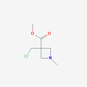 molecular formula C7H12ClNO2 B2777576 Methyl 3-(chloromethyl)-1-methylazetidine-3-carboxylate CAS No. 2225137-24-4