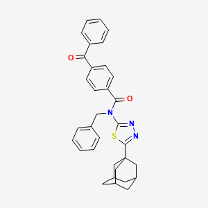 molecular formula C33H31N3O2S B2777589 N-[5-(adamantan-1-yl)-1,3,4-thiadiazol-2-yl]-4-benzoyl-N-benzylbenzamide CAS No. 392320-74-0