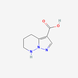 molecular formula C7H9N3O2 B2777602 4h,5h,6h,7h-Pyrazolo[1,5-b]pyridazine-3-carboxylic acid CAS No. 1379204-00-8