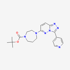 molecular formula C20H25N7O2 B2777632 Tert-butyl 4-[3-(pyridin-4-yl)-[1,2,4]triazolo[4,3-b]pyridazin-6-yl]-1,4-diazepane-1-carboxylate CAS No. 2380186-61-6