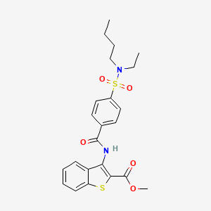 molecular formula C23H26N2O5S2 B2777655 methyl 3-{4-[butyl(ethyl)sulfamoyl]benzamido}-1-benzothiophene-2-carboxylate CAS No. 683769-99-5