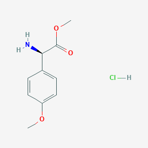 molecular formula C10H14ClNO3 B2777681 Methyl (2r)-2-amino-2-(4-methoxyphenyl)acetate hydrochloride CAS No. 186801-05-8