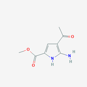 molecular formula C8H10N2O3 B2777693 methyl 4-acetyl-5-amino-1H-pyrrole-2-carboxylate CAS No. 1269824-46-5