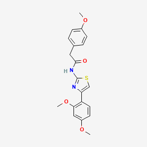 molecular formula C20H20N2O4S B2777701 N-[4-(2,4-dimethoxyphenyl)-1,3-thiazol-2-yl]-2-(4-methoxyphenyl)acetamide CAS No. 923395-68-0