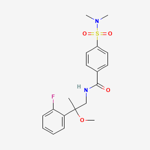 molecular formula C19H23FN2O4S B2777710 4-(DIMETHYLSULFAMOYL)-N-[2-(2-FLUOROPHENYL)-2-METHOXYPROPYL]BENZAMIDE CAS No. 1797893-69-6