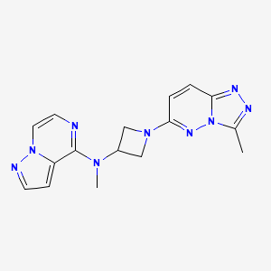 molecular formula C16H17N9 B2777713 N-methyl-1-{3-methyl-[1,2,4]triazolo[4,3-b]pyridazin-6-yl}-N-{pyrazolo[1,5-a]pyrazin-4-yl}azetidin-3-amine CAS No. 2200781-56-0