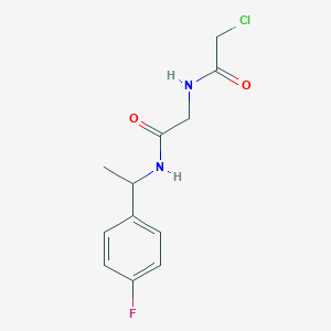 molecular formula C12H14ClFN2O2 B2777725 2-chloro-N-({[1-(4-fluorophenyl)ethyl]carbamoyl}methyl)acetamide CAS No. 1334147-23-7