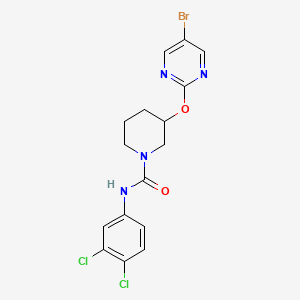 molecular formula C16H15BrCl2N4O2 B2777789 3-((5-bromopyrimidin-2-yl)oxy)-N-(3,4-dichlorophenyl)piperidine-1-carboxamide CAS No. 2034529-74-1