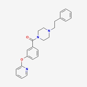 molecular formula C24H25N3O2 B2777802 1-(2-Phenylethyl)-4-[3-(pyridin-2-yloxy)benzoyl]piperazine CAS No. 1705677-91-3