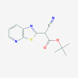 molecular formula C13H13N3O2S B2777808 tert-Butyl 2-cyano-2-{[1,3]thiazolo[5,4-b]pyridin-2-yl}acetate CAS No. 1989672-32-3