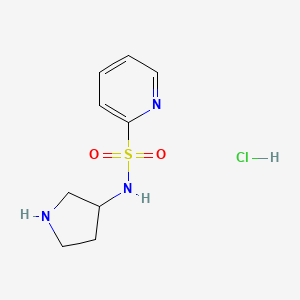 molecular formula C9H14ClN3O2S B2777809 N-(Pyrrolidin-3-yl)pyridine-2-sulfonamide hydrochloride CAS No. 1353981-86-8