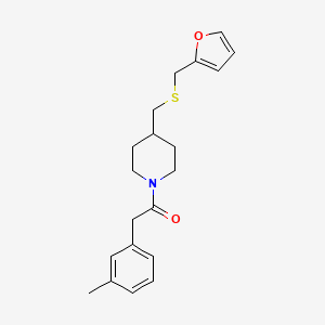 1-(4-(((Furan-2-ylmethyl)thio)methyl)piperidin-1-yl)-2-(m-tolyl)ethanone