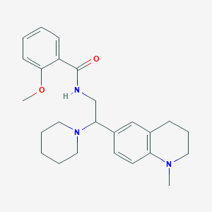 2-methoxy-N-(2-(1-methyl-1,2,3,4-tetrahydroquinolin-6-yl)-2-(piperidin-1-yl)ethyl)benzamide
