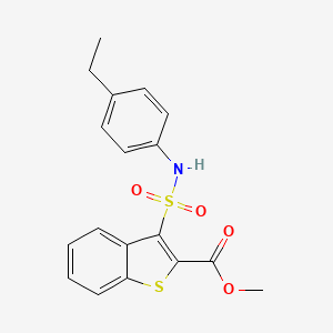 molecular formula C18H17NO4S2 B2777819 Methyl 3-[(4-ethylphenyl)sulfamoyl]-1-benzothiophene-2-carboxylate CAS No. 899977-37-8