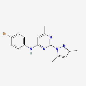 N-(4-bromophenyl)-2-(3,5-dimethyl-1H-pyrazol-1-yl)-6-methylpyrimidin-4-amine