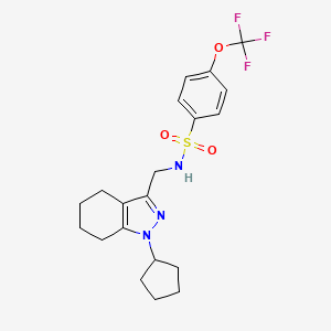 N-((1-cyclopentyl-4,5,6,7-tetrahydro-1H-indazol-3-yl)methyl)-4-(trifluoromethoxy)benzenesulfonamide