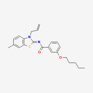 (Z)-N-(3-allyl-6-methylbenzo[d]thiazol-2(3H)-ylidene)-3-(pentyloxy)benzamide