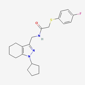 N-((1-cyclopentyl-4,5,6,7-tetrahydro-1H-indazol-3-yl)methyl)-2-((4-fluorophenyl)thio)acetamide