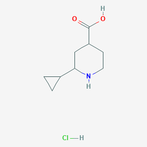 2-Cyclopropylpiperidine-4-carboxylic acid;hydrochloride