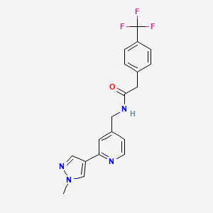 N-((2-(1-methyl-1H-pyrazol-4-yl)pyridin-4-yl)methyl)-2-(4-(trifluoromethyl)phenyl)acetamide
