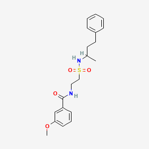 3-methoxy-N-[2-(4-phenylbutan-2-ylsulfamoyl)ethyl]benzamide