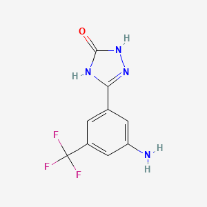 5-[3-amino-5-(trifluoromethyl)phenyl]-2,3-dihydro-1H-1,2,4-triazol-3-one