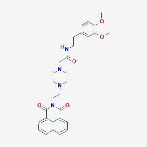 N-(3,4-dimethoxyphenethyl)-2-(4-(2-(1,3-dioxo-1H-benzo[de]isoquinolin-2(3H)-yl)ethyl)piperazin-1-yl)acetamide