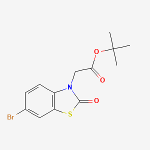 molecular formula C13H14BrNO3S B2777862 Tert-butyl 2-(6-bromo-2-oxo-1,3-benzothiazol-3-yl)acetate CAS No. 2503207-52-9