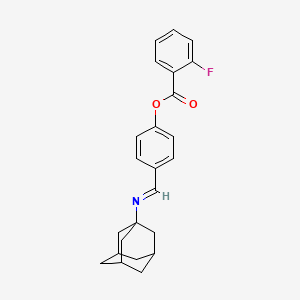 [4-(1-Adamantyliminomethyl)phenyl] 2-fluorobenzoate