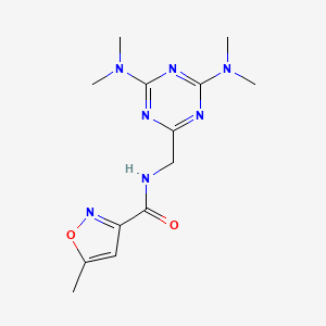 N-((4,6-bis(dimethylamino)-1,3,5-triazin-2-yl)methyl)-5-methylisoxazole-3-carboxamide