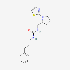 1-(3-Phenylpropyl)-3-((1-(thiazol-2-yl)pyrrolidin-2-yl)methyl)urea