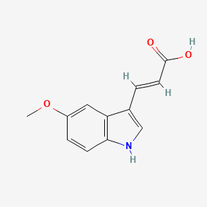 molecular formula C12H11NO3 B2777894 (E)-3-(5-Methoxy-1H-indol-3-YL)acrylic acid CAS No. 1402072-52-9; 66735-65-7