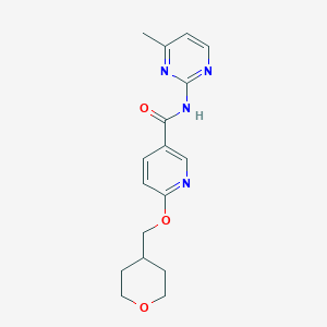 molecular formula C17H20N4O3 B2777895 N-(4-methylpyrimidin-2-yl)-6-((tetrahydro-2H-pyran-4-yl)methoxy)nicotinamide CAS No. 2034448-37-6