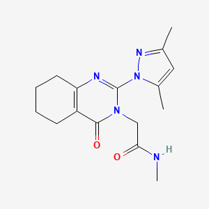 B2777896 2-(2-(3,5-dimethyl-1H-pyrazol-1-yl)-4-oxo-5,6,7,8-tetrahydroquinazolin-3(4H)-yl)-N-methylacetamide CAS No. 1006785-18-7