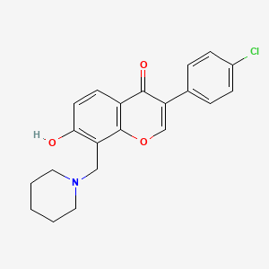 molecular formula C21H20ClNO3 B2777897 3-(4-chlorophenyl)-7-hydroxy-8-(piperidin-1-ylmethyl)-4H-chromen-4-one CAS No. 302575-35-5