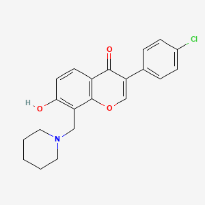 3-(4-Chlorophenyl)-7-hydroxy-8-(piperidin-1-ylmethyl)chromen-4-one