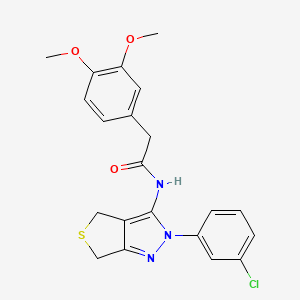 N-[2-(3-chlorophenyl)-4,6-dihydrothieno[3,4-c]pyrazol-3-yl]-2-(3,4-dimethoxyphenyl)acetamide