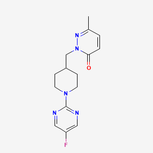 2-{[1-(5-Fluoropyrimidin-2-yl)piperidin-4-yl]methyl}-6-methyl-2,3-dihydropyridazin-3-one