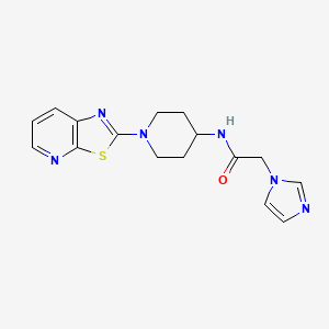2-(1H-imidazol-1-yl)-N-(1-(thiazolo[5,4-b]pyridin-2-yl)piperidin-4-yl)acetamide