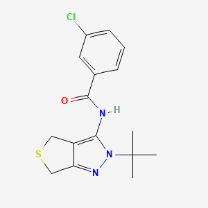 N-(2-(tert-butyl)-4,6-dihydro-2H-thieno[3,4-c]pyrazol-3-yl)-3-chlorobenzamide