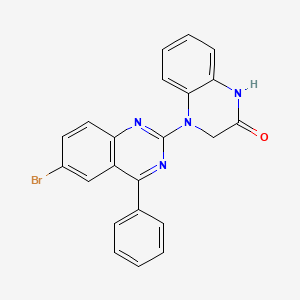 molecular formula C22H15BrN4O B2777911 4-(6-bromo-4-phenylquinazolin-2-yl)-3,4-dihydroquinoxalin-2(1H)-one CAS No. 313395-48-1
