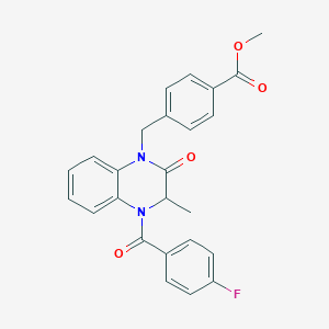 molecular formula C25H21FN2O4 B2777915 Methyl 4-[[4-(4-fluorobenzoyl)-3-methyl-2-oxo-3H-quinoxalin-1-yl]methyl]benzoate CAS No. 317833-42-4