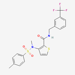 3-{methyl[(4-methylphenyl)sulfonyl]amino}-N-[3-(trifluoromethyl)benzyl]thiophene-2-carboxamide