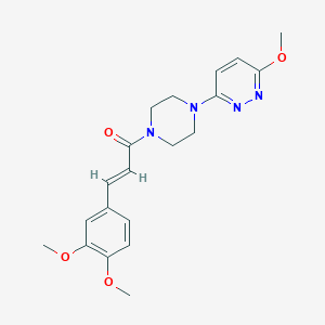 (E)-3-(3,4-dimethoxyphenyl)-1-(4-(6-methoxypyridazin-3-yl)piperazin-1-yl)prop-2-en-1-one