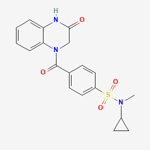 N-cyclopropyl-N-methyl-4-(3-oxo-1,2,3,4-tetrahydroquinoxaline-1-carbonyl)benzenesulfonamide