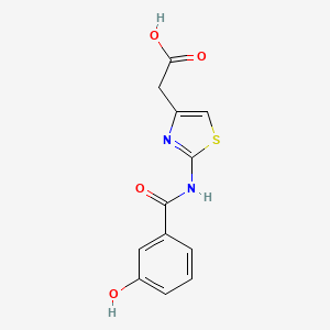 2-[2-(3-Hydroxybenzamido)-1,3-thiazol-4-yl]acetic acid