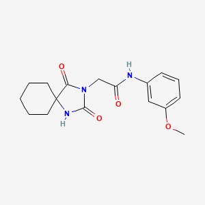 2-(2,4-dioxo-1,3-diazaspiro[4.5]dec-3-yl)-N-(3-methoxyphenyl)acetamide