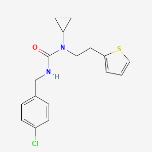 3-(4-Chlorobenzyl)-1-cyclopropyl-1-(2-(thiophen-2-yl)ethyl)urea